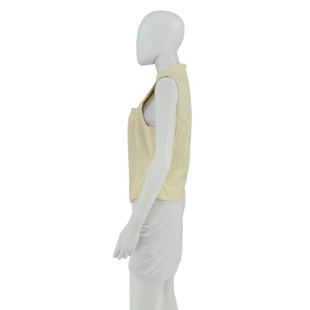 LOBA NEW Paulina Cut Out Sleeveless Top in Beige Size Large - Picture 7 of 7
